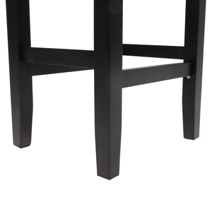 English Elm Christopher Knight Home® - 26-inch Backless Ivory Leather Counter Stool Set of 2 — Modern Bonded Leather, Bronze Hardwood Legs, 300 lb Capacity 74493.00IVR
