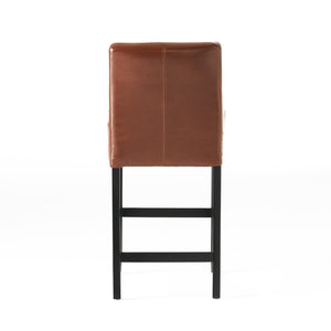 English Elm Christopher Knight Home® - ZUMA Plush Fabric Counter Stool with Breathable Upholstery, Thick Padded Support and Easy Care Finish Brown 73723.00HZLNT
