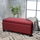 Christopher Knight Home® Breanna Fabric Storage Ottoman : Chic Upholstered Design, Ample Storage