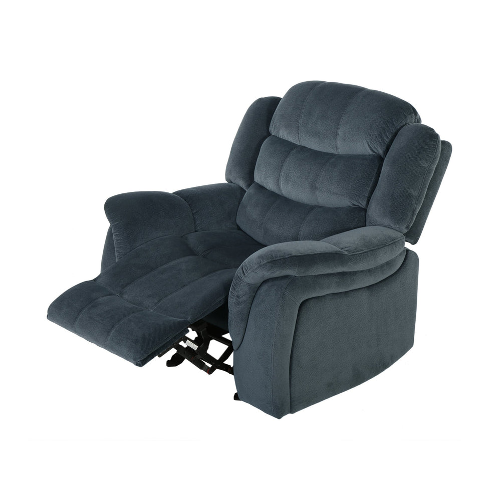 English Elm Christopher Knight Home® - Classic Glider Recliner with Luxurious PU Upholstery, Spacious Seat, Durable Frame, Ultimate Comfort Steel Gray 57412.00FSTL
