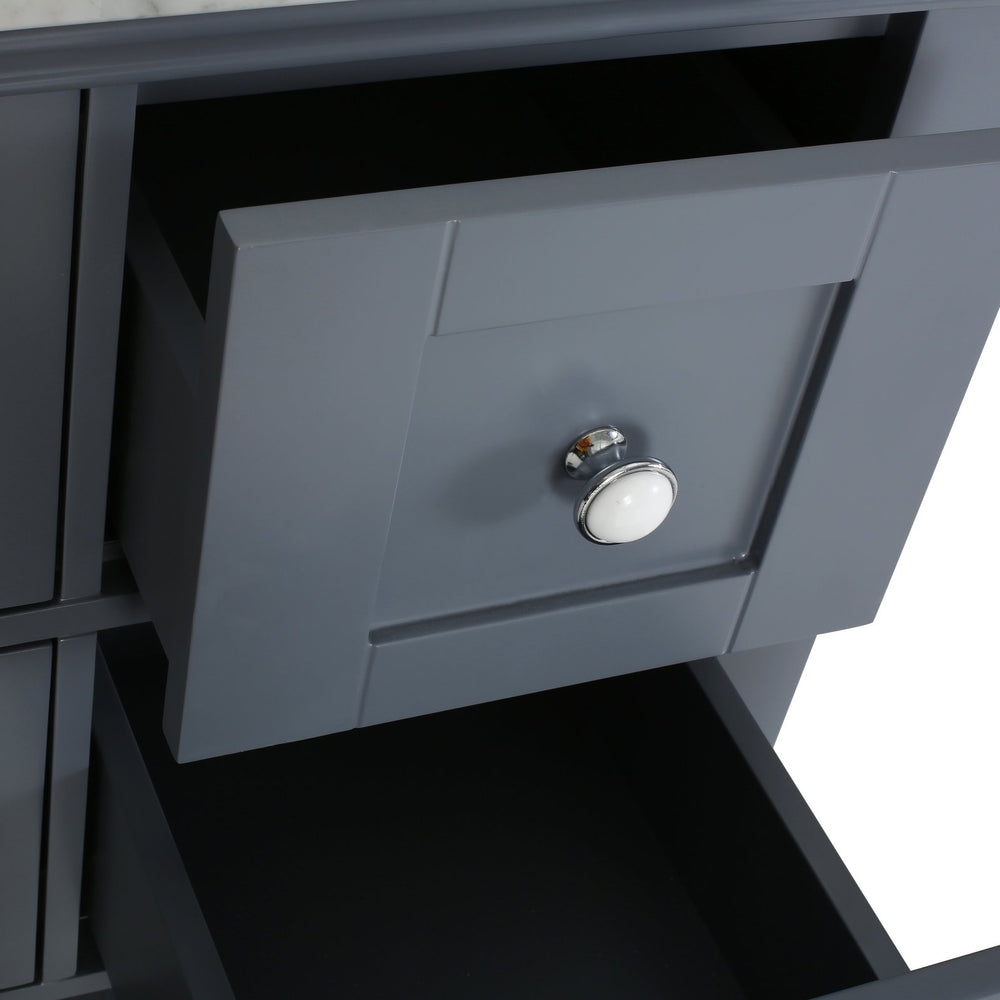 English Elm Christopher Knight Home® - 48'' Handcrafted Gray Bathroom Vanity Cabinet With Soft-Close Drawers And Stylish Storage Solutions 65590.00GRY