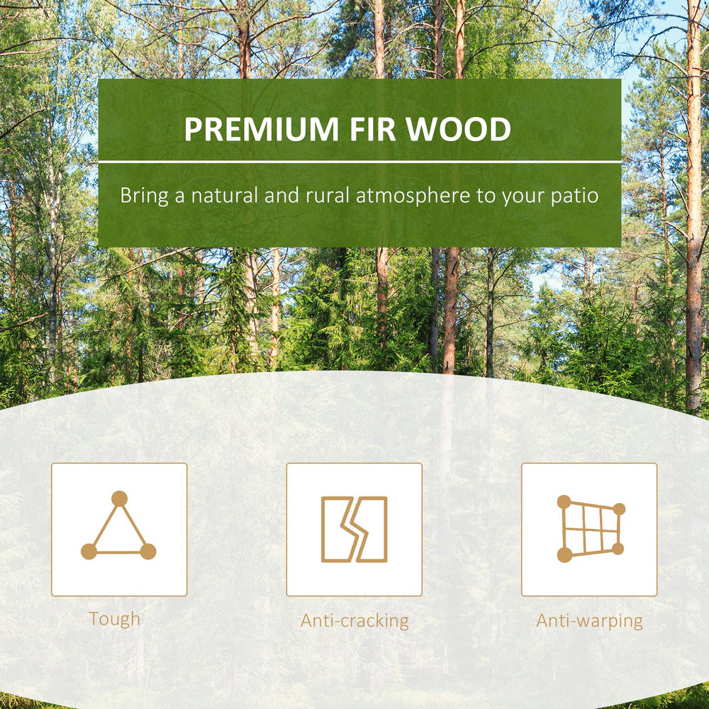 English Elm 2 Pieces Wood Patio Bistro Set Rustic Rocking Chair & Folding Side Table, High-Back Ergonomic Comfort, Weather-Sealed Fir Wood, 330 lb Capacity W2225142477