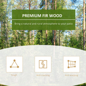 English Elm 2 Pieces Wood Patio Bistro Set Rustic Rocking Chair & Folding Side Table, High-Back Ergonomic Comfort, Weather-Sealed Fir Wood, 330 lb Capacity W2225142477