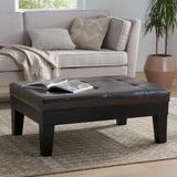 Christopher Knight Home® - Noble House - Chatham Dark Espresso Bonded Leather Storage Ottoman