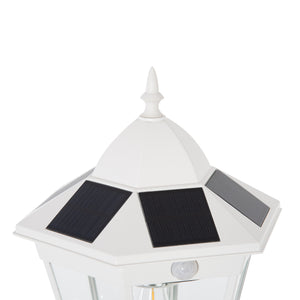 English Elm 77" Solar Lamp Post Light Vintage Aluminum Outdoor Street Lamp with PIR Motion Sensor, Adjustable Brightness, IP44 Weatherproof Garden Accent Lighting W2225142612