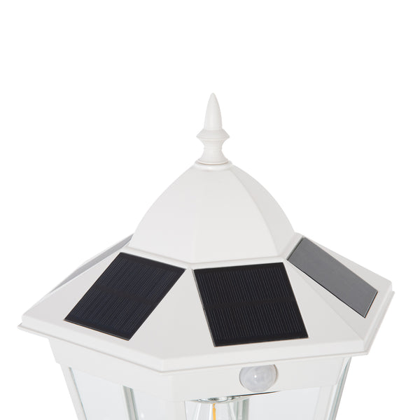 English Elm 77" Solar Lamp Post Light Vintage Aluminum Outdoor Street Lamp with PIR Motion Sensor, Adjustable Brightness, IP44 Weatherproof Garden Accent Lighting W2225142612