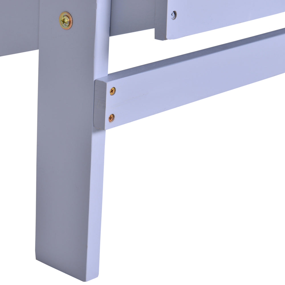 English Elm Wooden Adirondack Chair Gray with Cup Holder, Weather-Resistant Rustic Patio Lounge, 330 lb Capacity W2225142493