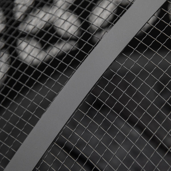 English Elm 30" 3-in-1 Outdoor Fire Pit Dining Table with Ceramic Top, Ice Bucket, Storage Shelf & Spark Screen W2225142618