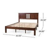 Christopher Knight Home® - Noble House - Norland Modern Farmhouse Acacia Wood Queen Bed Platform