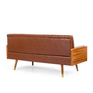 English Elm Aidan Tufted Fabric Sofa with Diamond Stitching and Gold Tipped Rubberwood Legs 61688.00PUCOGN