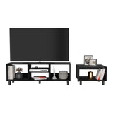 English Elm 2 Piece Living Room Set Millville, Living Room, Black