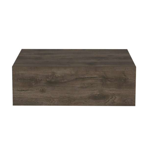 English Elm Nightstand Isola Wall-Mounted Dark Brown Engineered Wood | Space-Saving Drawer, Spacious Top (90") B092142815