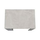 English Elm Kitchen Island Doyle, Kitchen, Concrete Gray / Ibiza Marble Color Finish