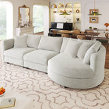 Indoor Cushioned Sofas Set with Pillows, Curved Seat - Ideal for Living Room, Study, Apartment