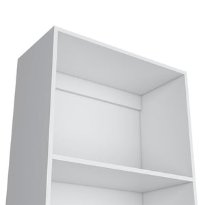 English Elm Bookcase Benzoni Engineered Wood, 4-Tier White Office Shelf Unit for Space-Saving Storage & Display B092142820