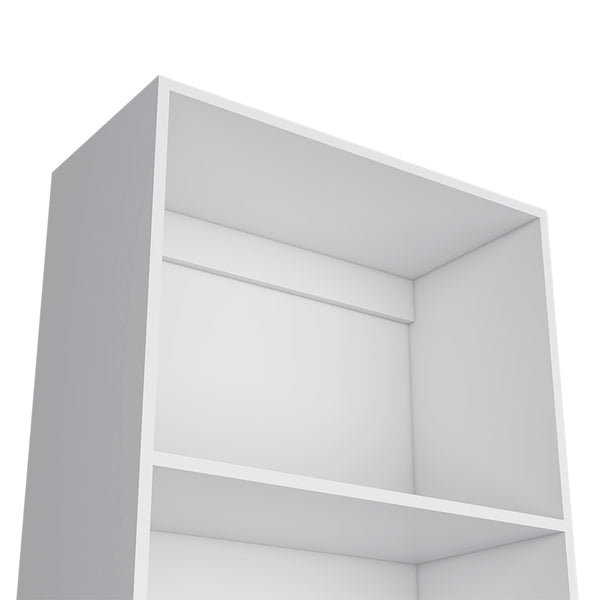 English Elm Bookcase Benzoni Engineered Wood, 4-Tier White Office Shelf Unit for Space-Saving Storage & Display B092142820
