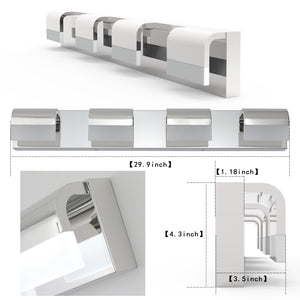 English Elm (Same As W1340110600/L2012) Modern Bathroom Vanity Lighting 4-Light Led Vanity Lights Over Mirror Bath Wall Lighting