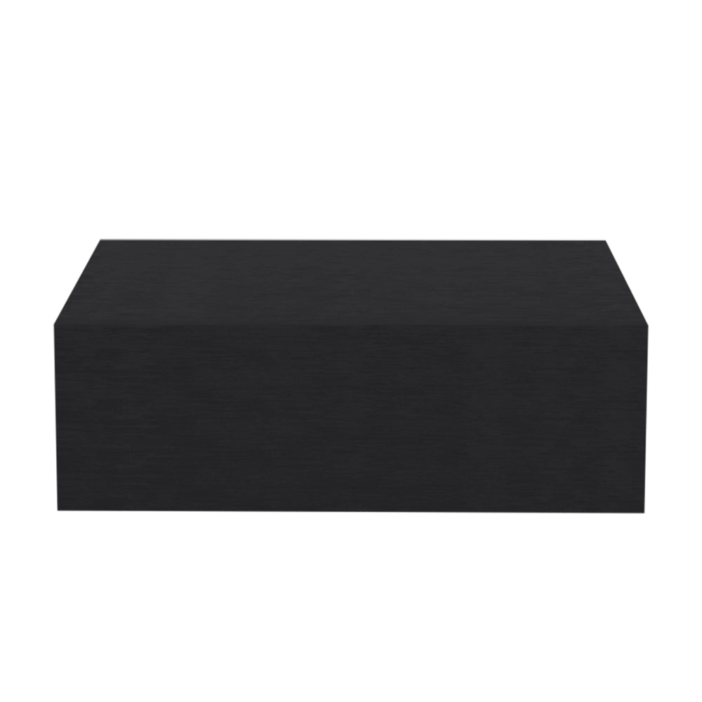 English Elm Nightstand Isola Wall-Mounted Black Engineered Wood – Space-Saving Floating Design with Large Drawer and 15.7" Top Surface B092142819