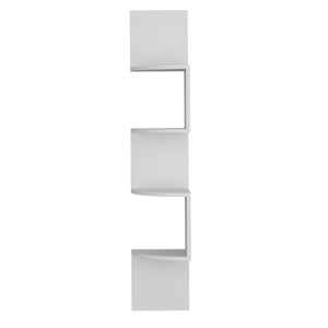 English Elm Shelf Crestone Wall-Mounted Floating Shelf in White — 4 Spacious Engineered Wood Shelves for Living Room Decor and Storage B092142848
