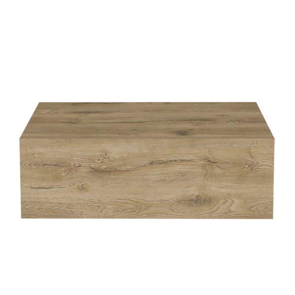 English Elm Nightstand Wall-Mounted Isola Macadamia Beige – Space-Saving Floating Design with Deep Drawer & Top Surface B092142818