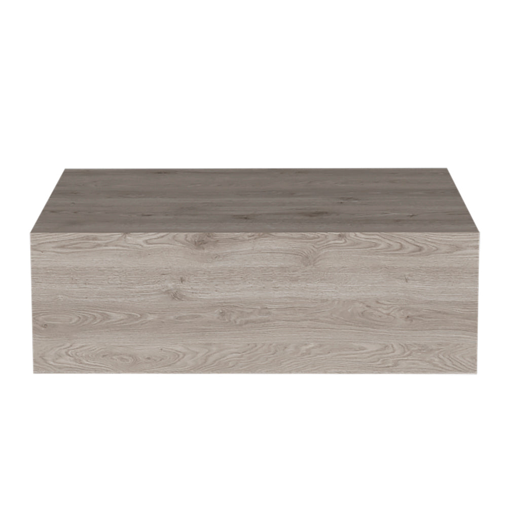 English Elm Nightstand Isola Wall-Mounted Light Gray Engineered Wood, Space-Saving Floating Design with Spacious Top & Generous Drawer B092142817
