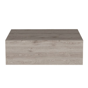 English Elm Nightstand Isola Wall-Mounted Light Gray Engineered Wood, Space-Saving Floating Design with Spacious Top & Generous Drawer B092142817