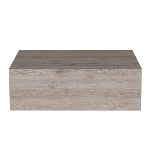 English Elm Nightstand Isola Wall-Mounted Light Gray Engineered Wood, Space-Saving Floating Design with Spacious Top & Generous Drawer B092142817