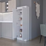 English Elm Pantry Cabinet Clinton, Kitchen, White