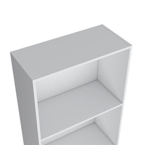 English Elm Bookcase Benzoni Engineered Wood, 4-Tier White Office Shelf Unit for Space-Saving Storage & Display B092142820