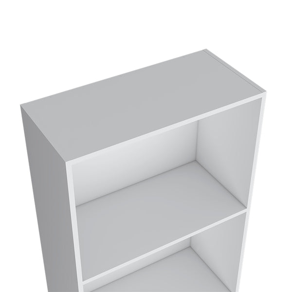 English Elm Bookcase Benzoni Engineered Wood, 4-Tier White Office Shelf Unit for Space-Saving Storage & Display B092142820