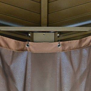 English Elm 10' X 12' Hardtop Gazebo Canopy - Durable Aluminum Frame, Weather-Resistant Pavilion With Privacy Curtains & Mesh W2225S00036