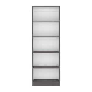 English Elm Bookcase Benzoni 4-Shelves Matt Gray/White – Space-Savvy Engineered Wood Design with Extra Lower Storage and Durable Construction B092142825