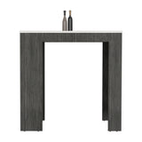 English Elm Kitchen Island Doyle, Kitchen, Smoky Oak / Ibiza Marble Color Finish