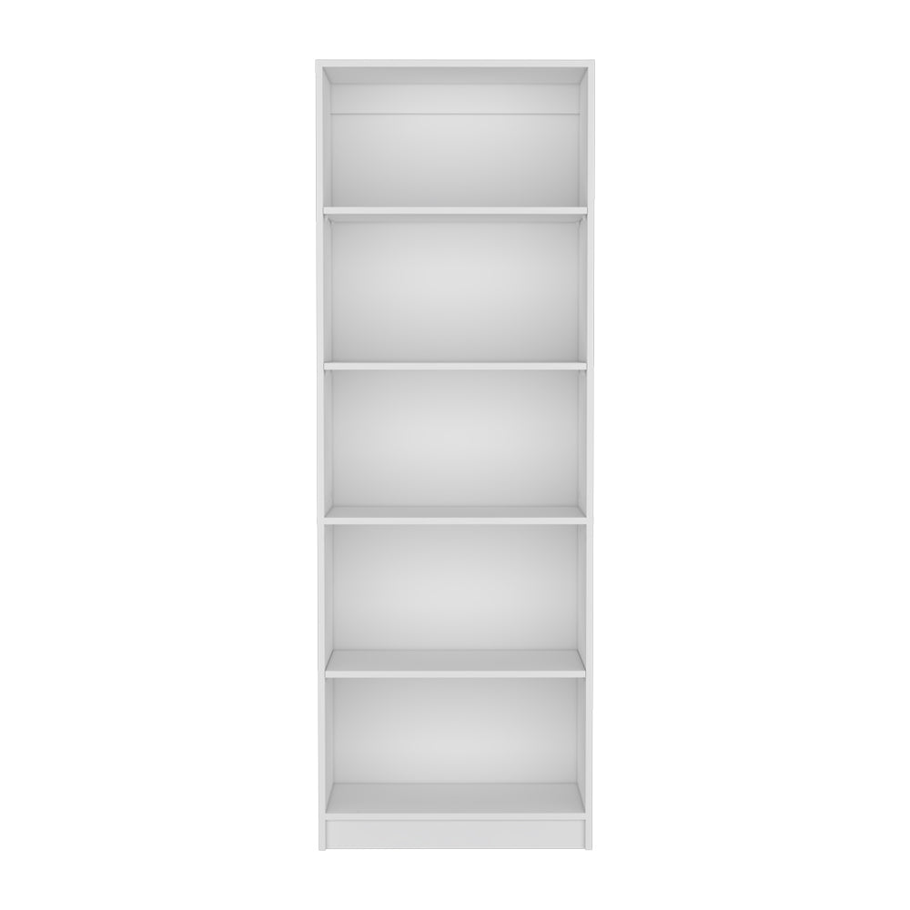 English Elm Bookcase Benzoni 4-Shelf White Engineered Wood Space-Savvy Design Durable Extra Lower Storage B092142821