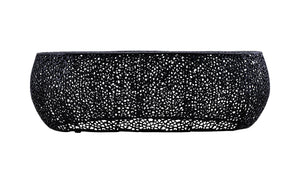 English Elm T3601-50 Oval Coffee Table — Sleek Cast Aluminum Frame, Modern Contemporary Centerpiece for Stylish Living Rooms Black G150108424