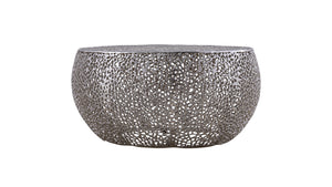 English Elm T3502-32 Modern Round Aluminum Coffee Table – Sleek Cast Frame, Durable Craftsmanship for Stylish Living Room Decor Silver B009140727