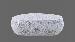 English Elm T3601-50 Oval Coffee Table — Sleek Cast Aluminum Frame, Modern Contemporary Centerpiece for Stylish Living Rooms White G150108427