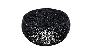 English Elm T3502-32 Modern Round Aluminum Coffee Table – Sleek Cast Frame, Durable Craftsmanship for Stylish Living Room Decor Black B009140728