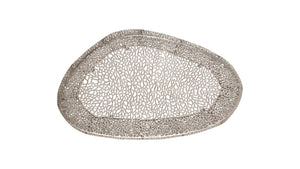 English Elm T3601-50 Oval Coffee Table — Sleek Cast Aluminum Frame, Modern Contemporary Centerpiece for Stylish Living Rooms Silver G150108426