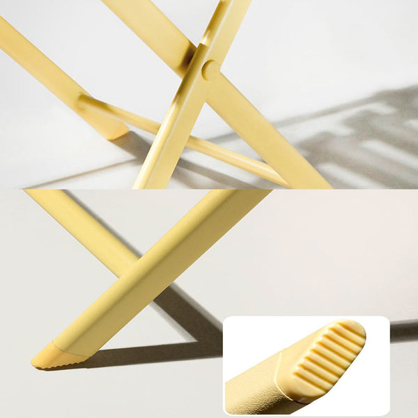 English Elm 3 Piece Outdoor Bistro Set Foldable Steel Cafe Table Chairs Powder Coated Patio Yellow W1586P143143