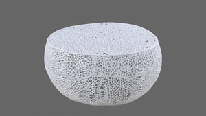 English Elm T3502-32 Modern Round Aluminum Coffee Table – Sleek Cast Frame, Durable Craftsmanship for Stylish Living Room Decor White B009140729