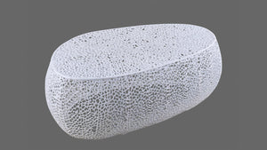 English Elm T3601-50 Oval Coffee Table — Sleek Cast Aluminum Frame, Modern Contemporary Centerpiece for Stylish Living Rooms White G150108427