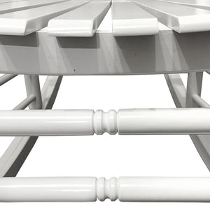 English Elm BALCONY Solid Hardwood Adult Rocking Chair for Porch with Wide Seat, Armrests & Sturdy Slatted Back White 46.46 L x 24.41 W x 3.74 H W2297P143351