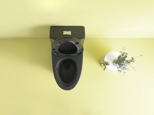 English Elm Toilet Tank Cover Matte Black Sculptural Replacement for Modern Minimalist Bathrooms W1920P309185