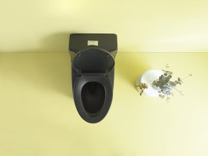 English Elm Toilet Tank Cover Matte Black Sculptural Replacement for Modern Minimalist Bathrooms W1920P309185