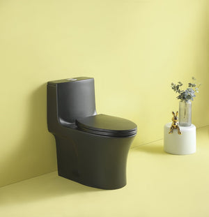 English Elm Toilet Tank Cover Matte Black Sculptural Replacement for Modern Minimalist Bathrooms W1920P309185