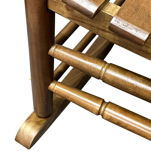 English Elm BALCONY Solid Hardwood Adult Rocking Chair for Porch with Wide Seat, Armrests & Sturdy Slatted Back Oak 46.46 L x 24.41 W x 3.74 H W2297P143349