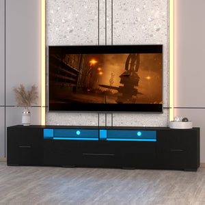 English Elm [Video] TV Console with Storage Cabinets, RGB APP & Remote Control, 31 Modes, USB Power Ports, Modern W1701136991