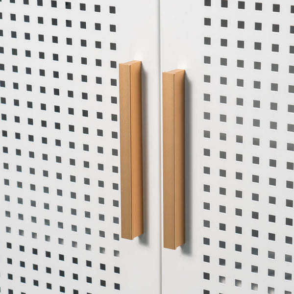 English Elm NO Metal Storage Cabinet with 2 Doors and Adjustable Shelves, Heavy Duty Steel File Cabinet, Secure Wall-Mountable White W252113563