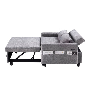 English Elm Sku Convertible Sleeper Sofa with Storage Drawer Ottoman Usb Ports Studio Ready N719P185195E